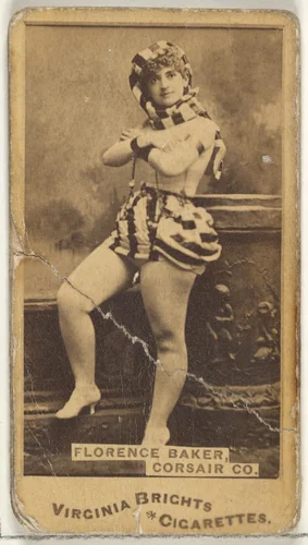 Florence Baker, Corsair Co., from the Actors and Actresses series (N45, Type 1) for Virginia Brights Cigarettes by Allen & Ginter, photograph, 1885-1891