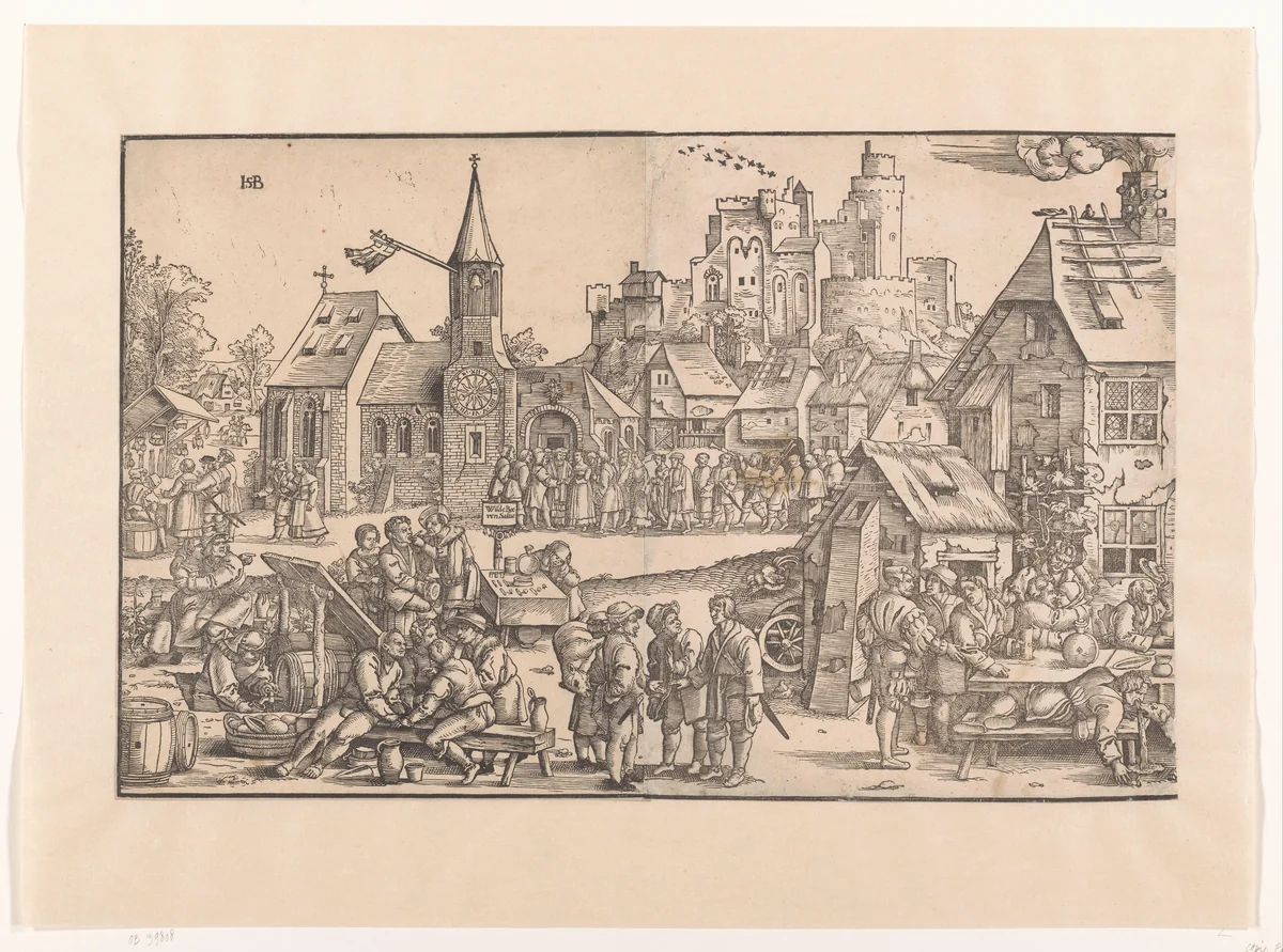 Dorpskermis (linkerdeel) by anonymous, print, 1539