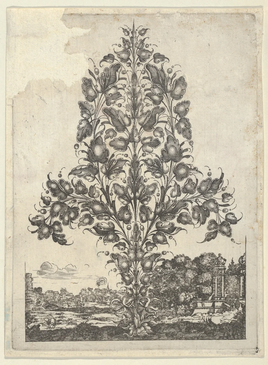 Goldsmith's Bouquet, from "Newes Lauberbuechlein" by Peter Aubry II, print, 1628-1666