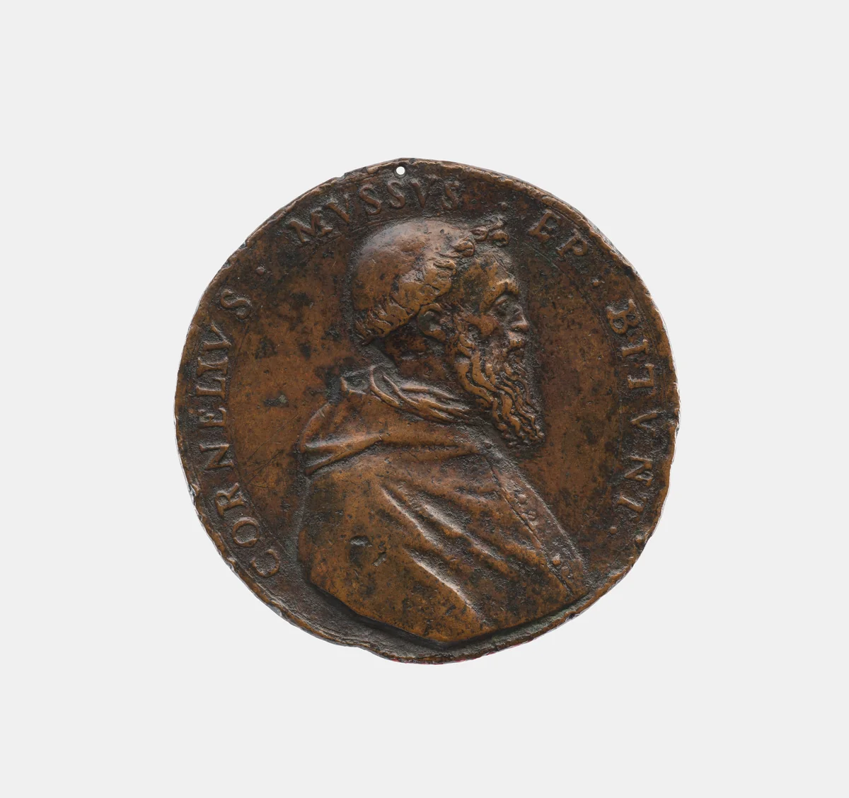 Cornelio Musso, Franciscan, Bishop of Bitonto 1544, d. 1574 by Unknown, metalwork, 1500-1599