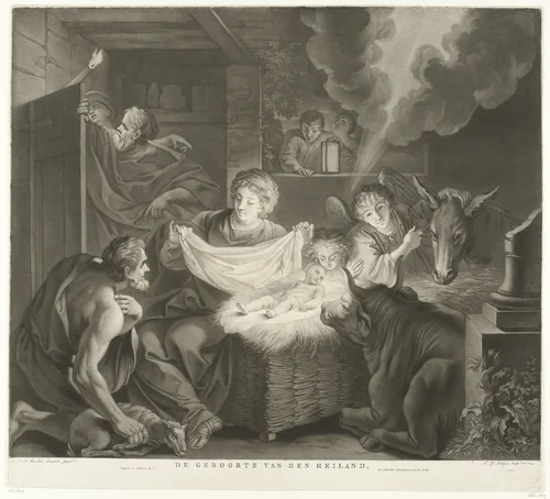 Geboorte van Christus by Charles Howard Hodges, print, 1807