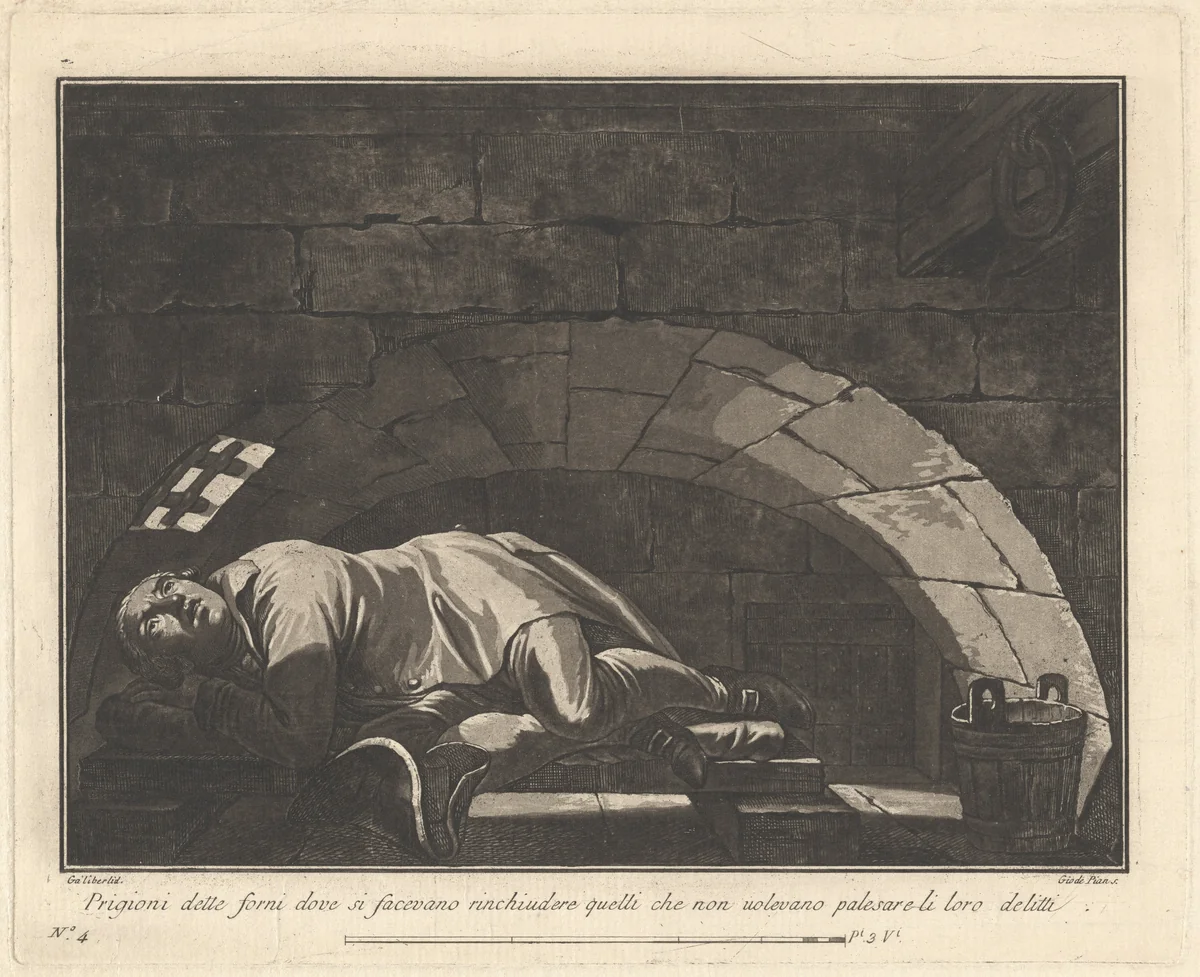 The "Ovens," for Those Who Wouldn't Admit Their Crimes by Giovanni De Pian; Francesco Galimberti, print, 1797