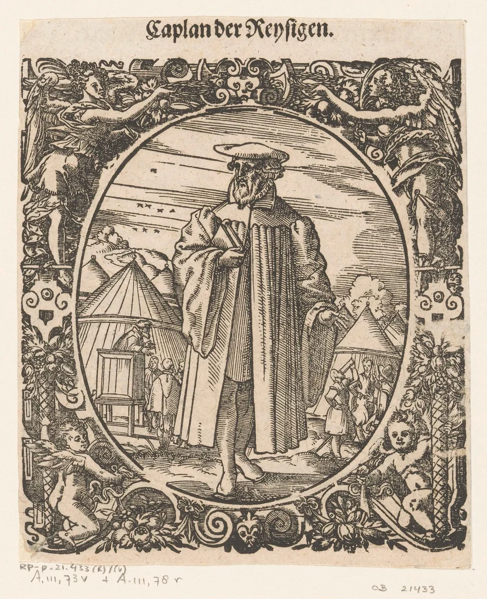 Aalmoezenier by Jost Amman, print, 1573
