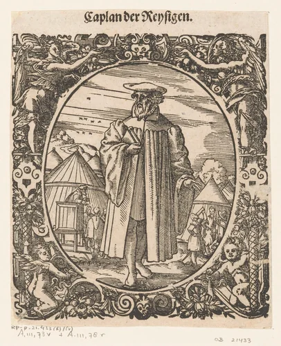 Aalmoezenier by Jost Amman, print, 1573