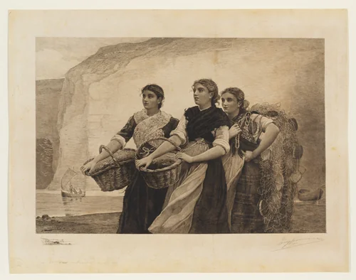 A Voice from the Cliff by Pierre Salvy Frédéric Teyssonnières, print, 1889
