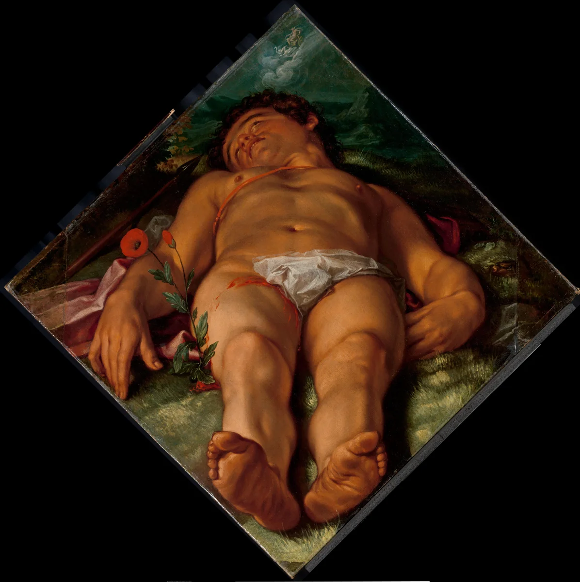 Dying Adonis by Hendrick Goltzius, painting, 1609