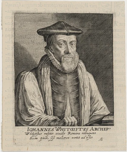 John Whitgift, D.D., Archbishop of Canterbury by Willem de Passe, print, 1620