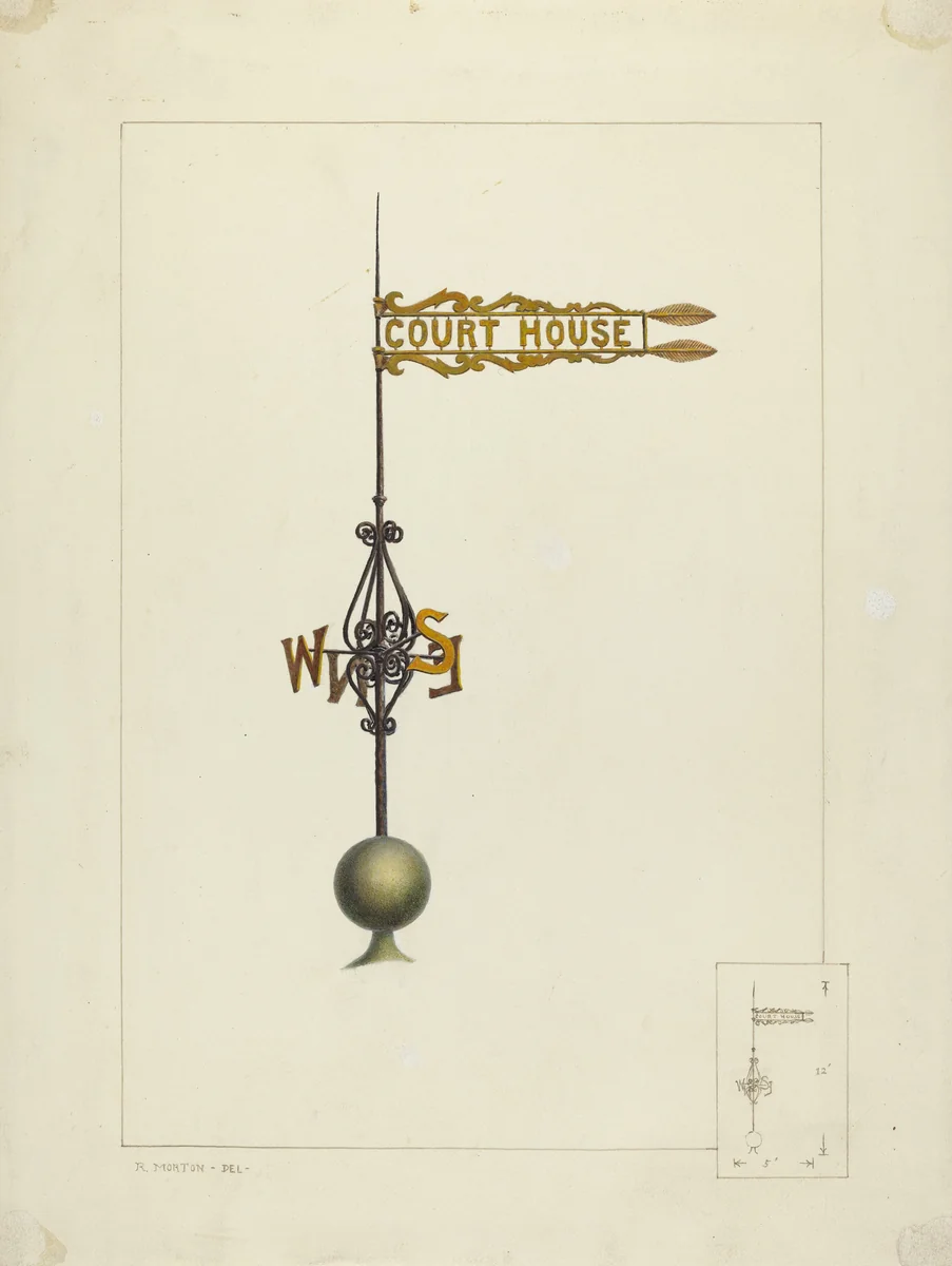 Weather Vane by Ralph Morton, index of american design, 1938