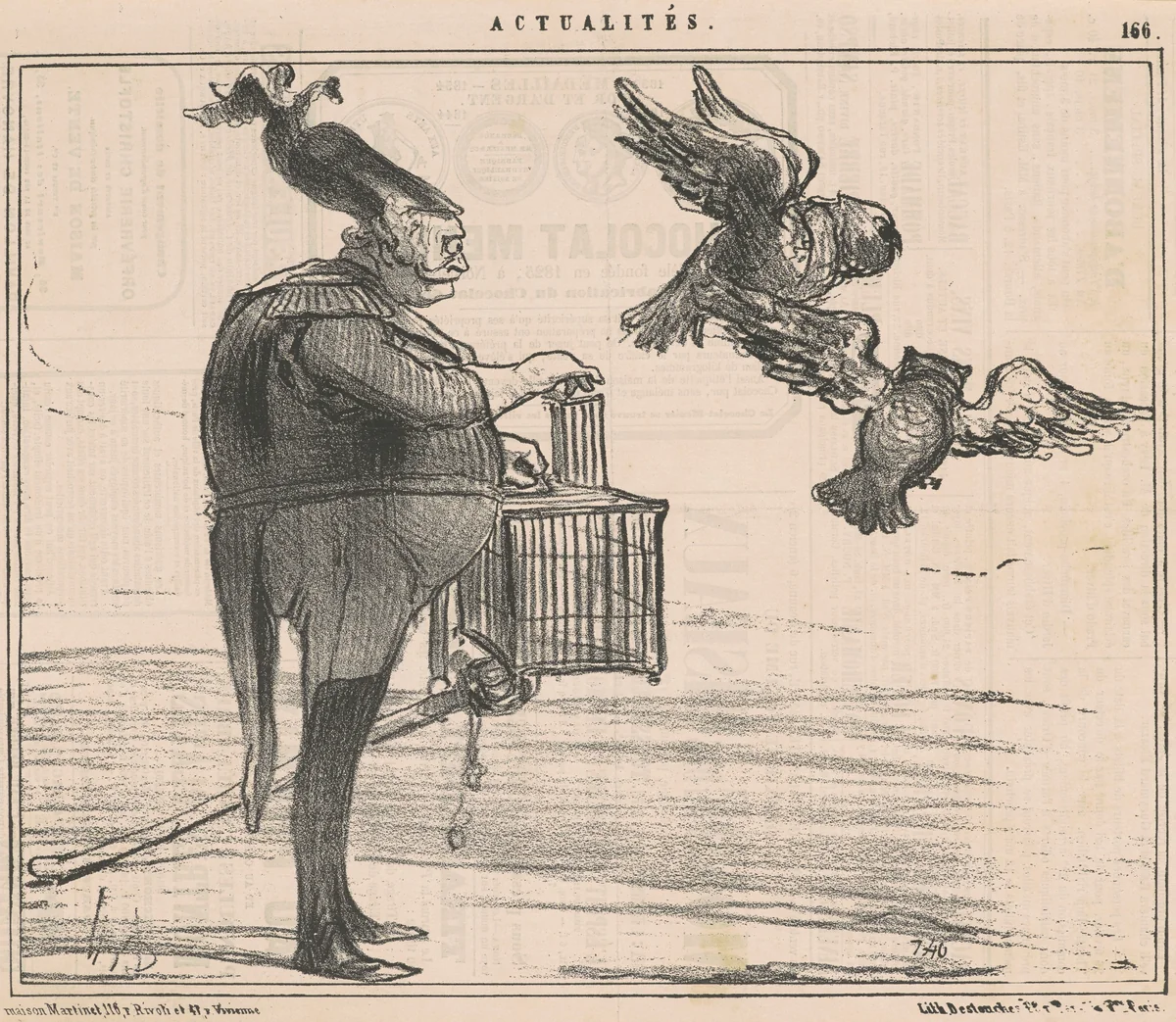 Deux Grands-Ducs Lachés ... sur Sébastopol by Honoré Daumier, print, 1855