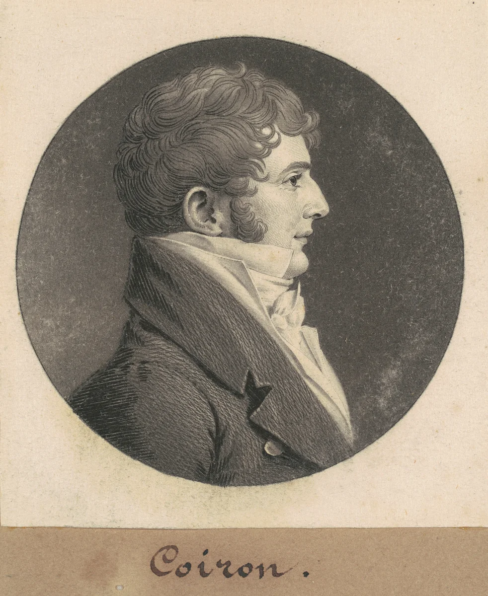 Jean Joseph Coiron by Charles B. J. Févret de Saint-Mémin, print, 1809