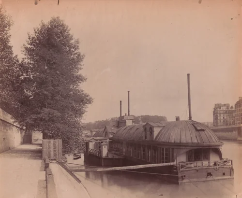Bateau-Lavoir sur la Seine by Eugène Atget, photograph, 1898