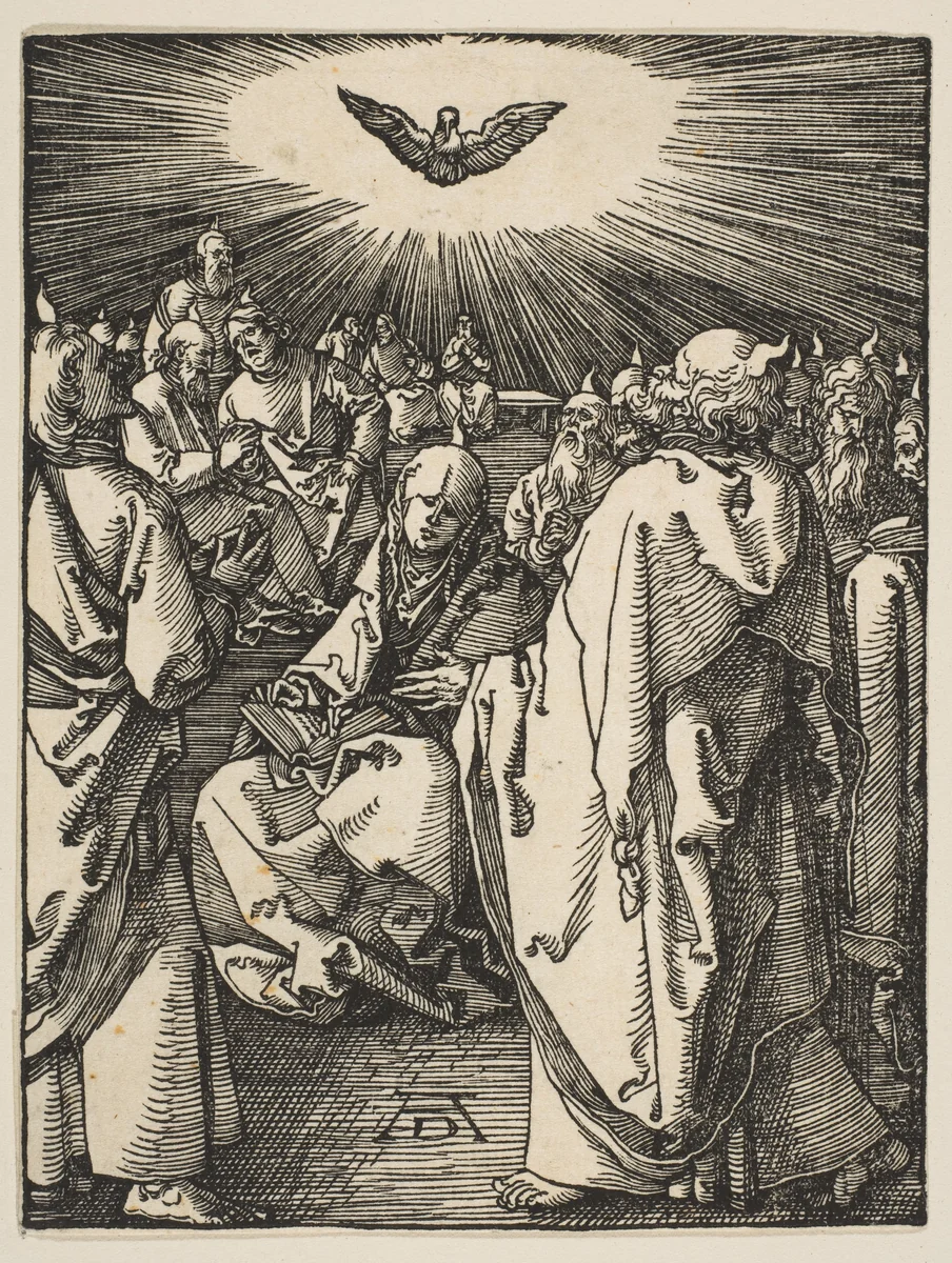 Pentecost, from "The Small Passion" by Albrecht Dürer, print, 1510