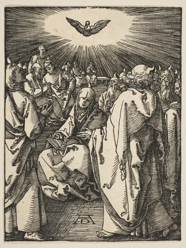 Pentecost, from "The Small Passion" by Albrecht Dürer, print, 1510