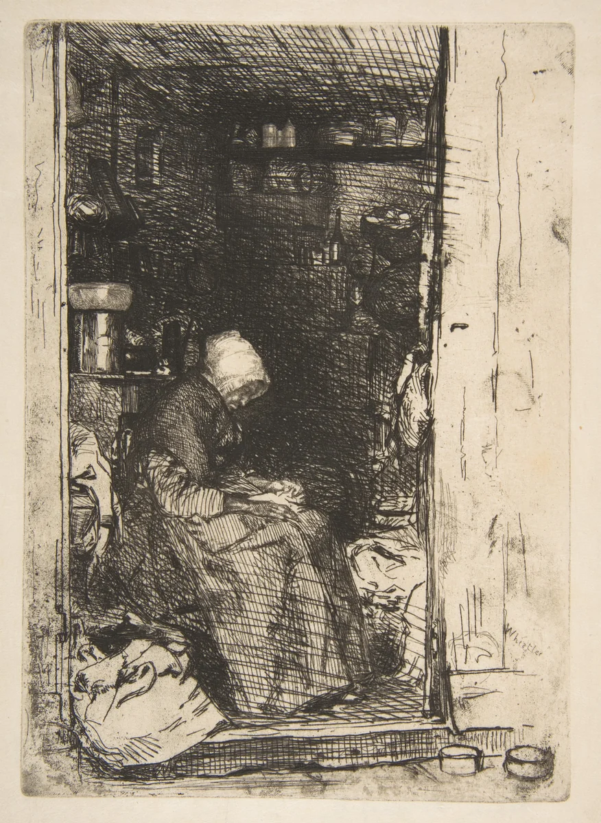 La Vielle aux loques by James McNeill Whistler, print, 1858