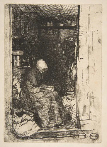 La Vielle aux loques by James McNeill Whistler, print, 1858