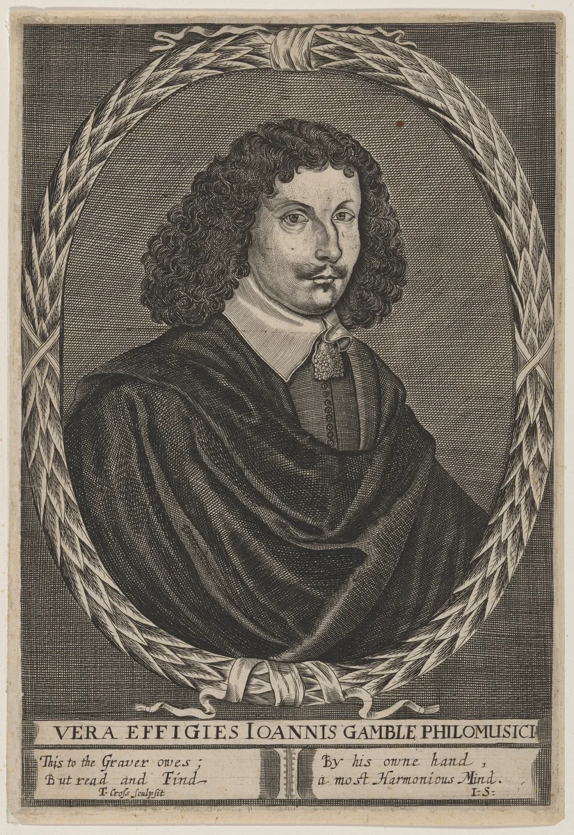 Johanis Gamble (John Gamble) by Thomas Cross, print, 1656