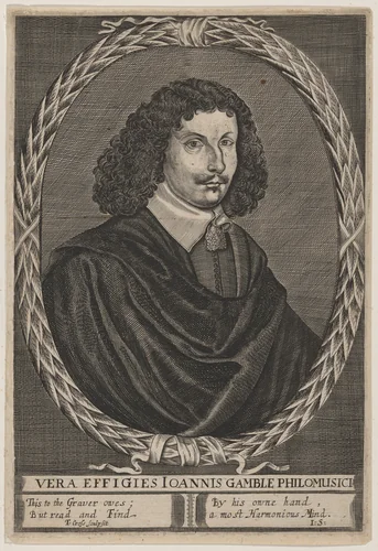 Johanis Gamble (John Gamble) by Thomas Cross, print, 1656