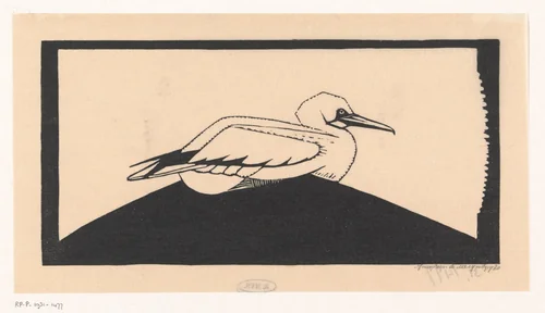 Jan-van-gent by Samuel Jessurun de Mesquita, print, 1930