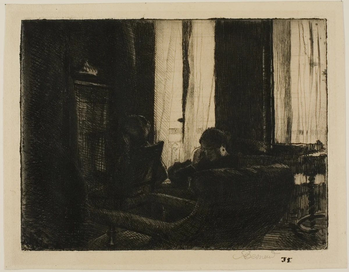 Intimacy by Albert Besnard, print, 1889
