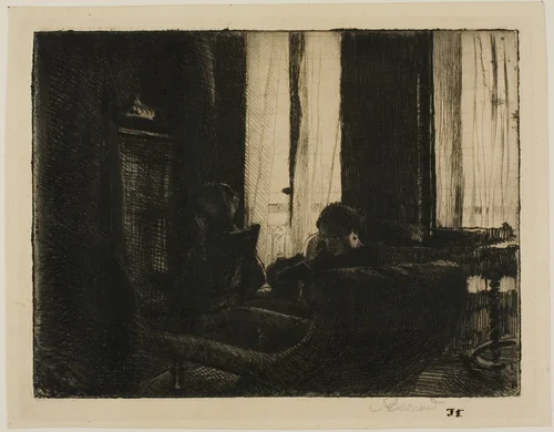 Intimacy by Albert Besnard, print, 1889