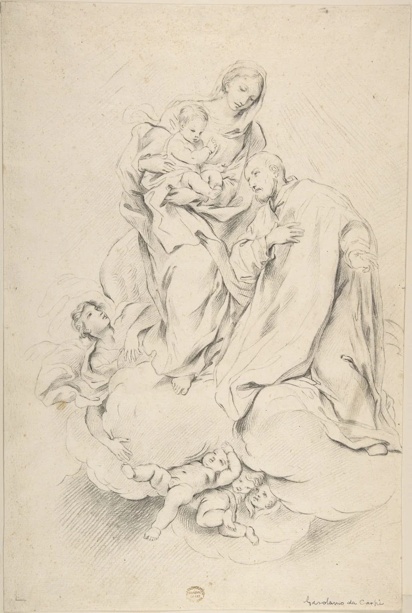 Holy Family by anonymous, drawing, 1700-1800