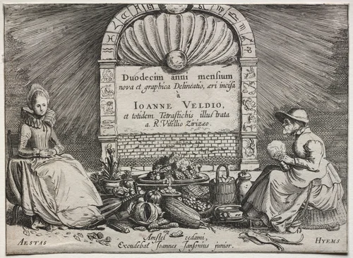 The Twelve Months by Jan van de Velde, print, 1608-1618