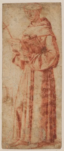 Saint Francis by Andrea Busati, drawing, 1500-1535