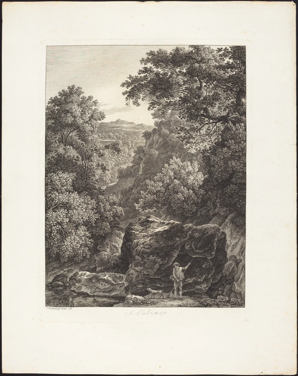 A Subiaco by Johann Christian Reinhart, portfolio, 1761-1847