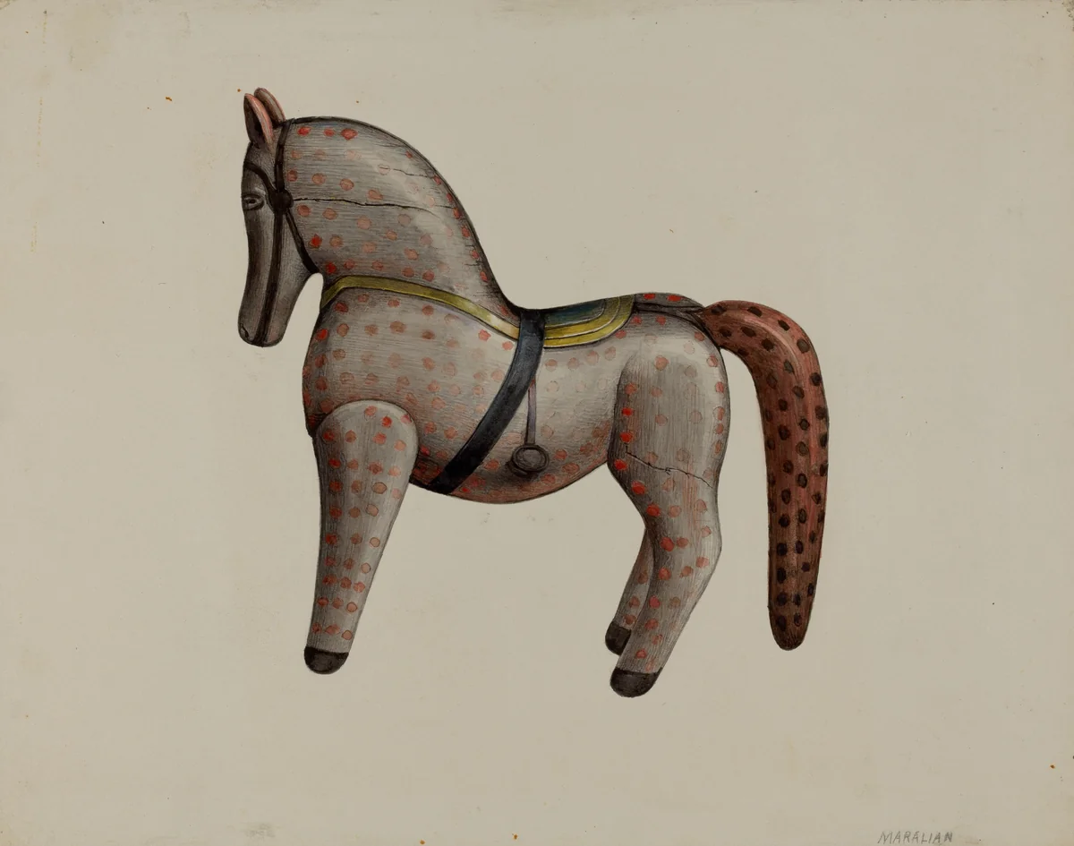 Toy Horse by Arsen Maralian, index of american design, 1935-1942