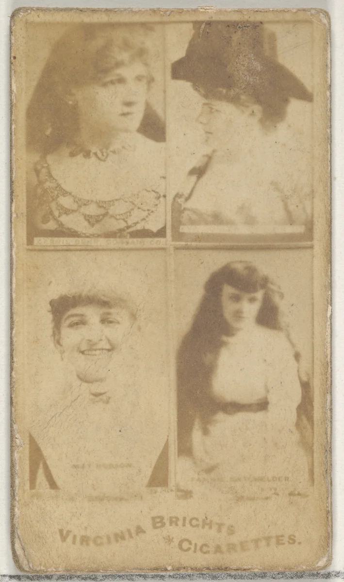 From the Actors and Actresses series (N45, Type 4) for Virginia Brights Cigarettes by Allen & Ginter, photograph, 1885-1891