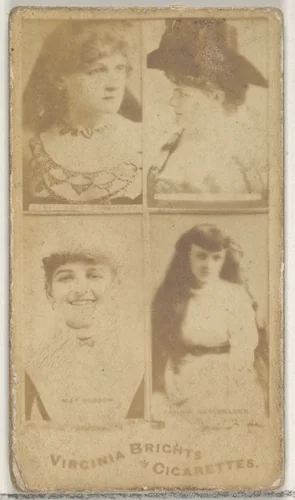 From the Actors and Actresses series (N45, Type 4) for Virginia Brights Cigarettes by Allen & Ginter, photograph, 1885-1891