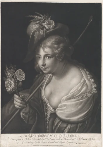 Portrait of Helena Fourment by William Dickinson, print, 1780