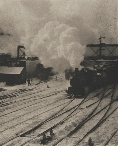 In the New York Central Yards by Alfred Stieglitz, photograph, 1911