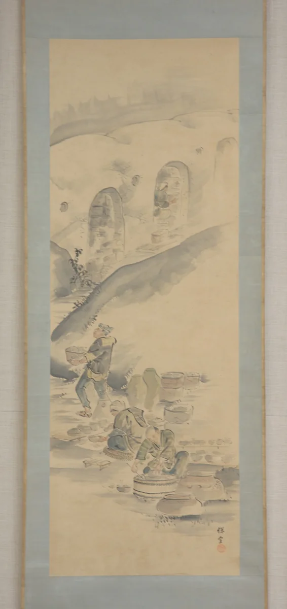 Making Ceramics by Eiraku Hozen, painting, 1800-1854