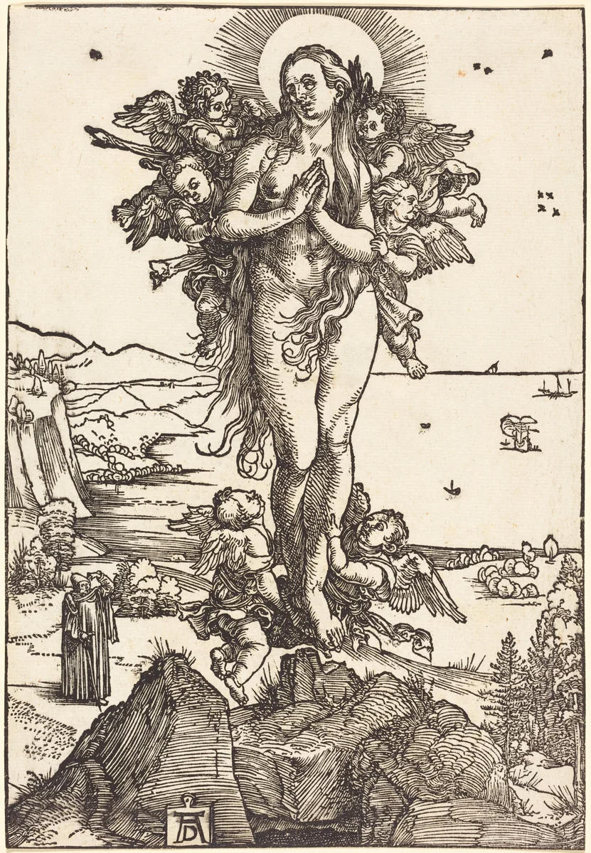 The Elevation of Saint Mary Magdalene by Albrecht Dürer, print, 1504-1505
