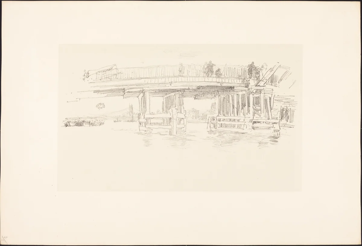 Old Battersea Bridge by James McNeill Whistler, portfolio, 1879-1887