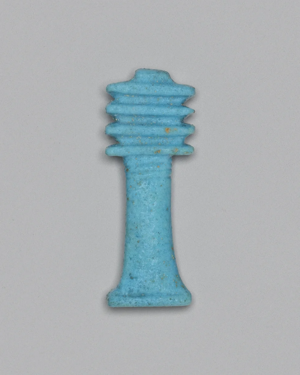 Amulet of a Djed Column by Egyptian, metalwork, -664--332
