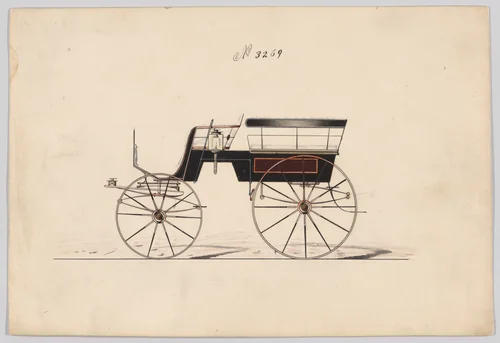 Design for Omnibus or Wagonette, no. 3269 by Brewster & Co., drawing, 1876