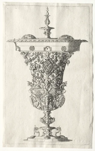 Ornamental Vase by Wenzel Jamnitzer, print, 1525-1585