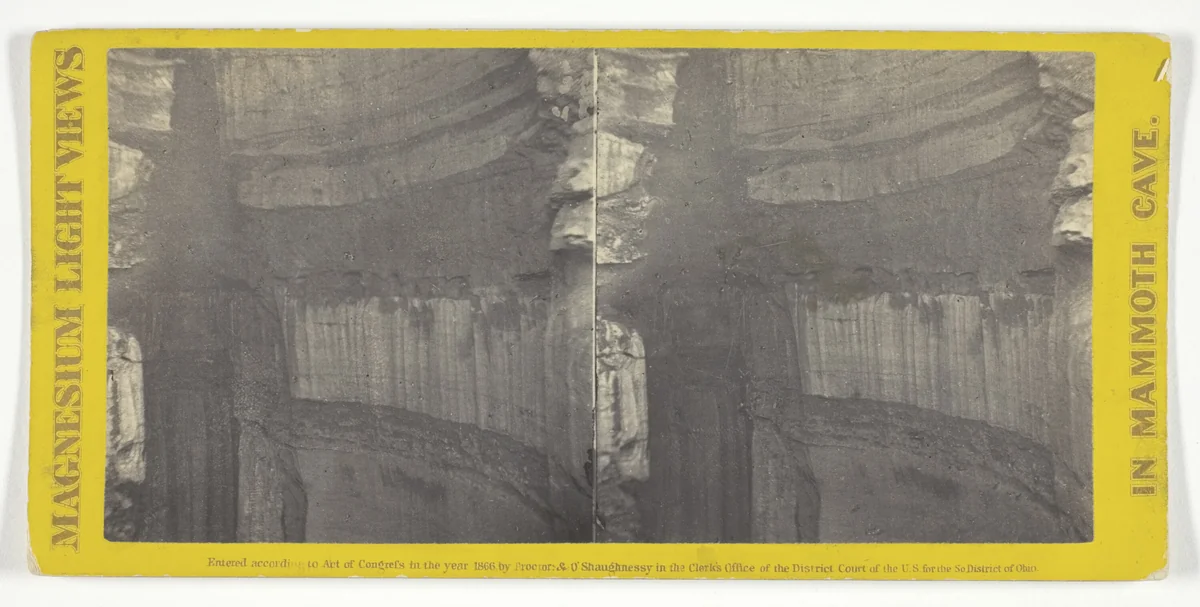 "Gorin's Dome", No. 18 from the series "Mammoth Cave Views" by Chas Waldack, photograph, 1866