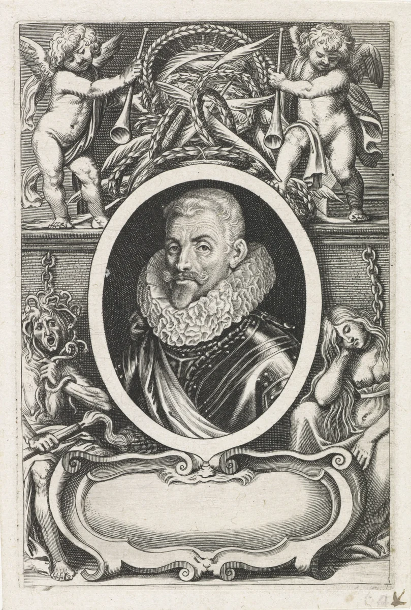 Portret van Johan 't Serclaes, graaf van Tilly by Lucas Vorsterman, print, 1620-1675