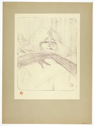 Linger, longer, loo, plate seven from Yvette Guilbert by Henri de Toulouse-Lautrec, print, 1898