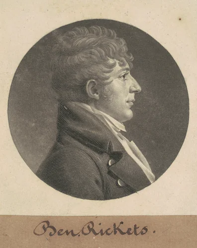 Benjamin Ricketts by Charles B. J. Févret de Saint-Mémin, print, 1805