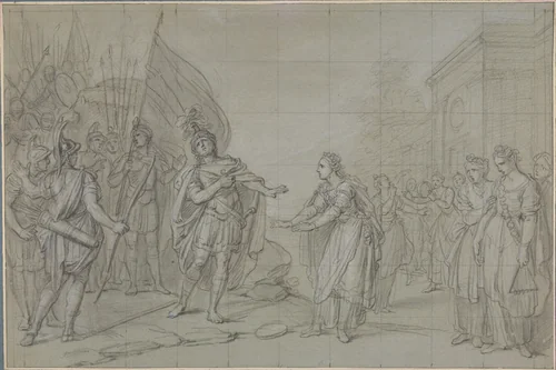 The Daughter of Jephthah by Charles-Antoine Coypel, drawing, 1710-1752