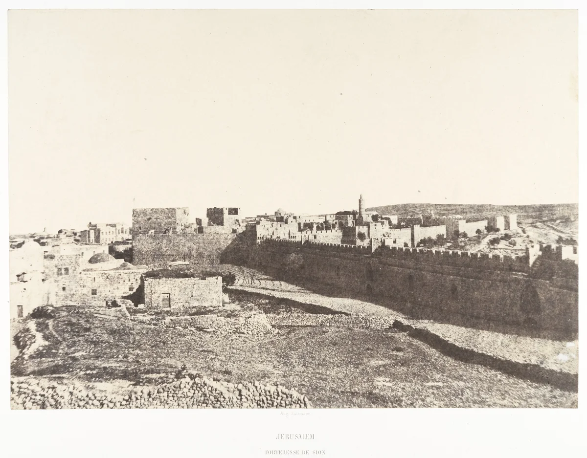 Jérusalem, Forteresse de Soin by Auguste Salzmann, photograph, 1854-1859