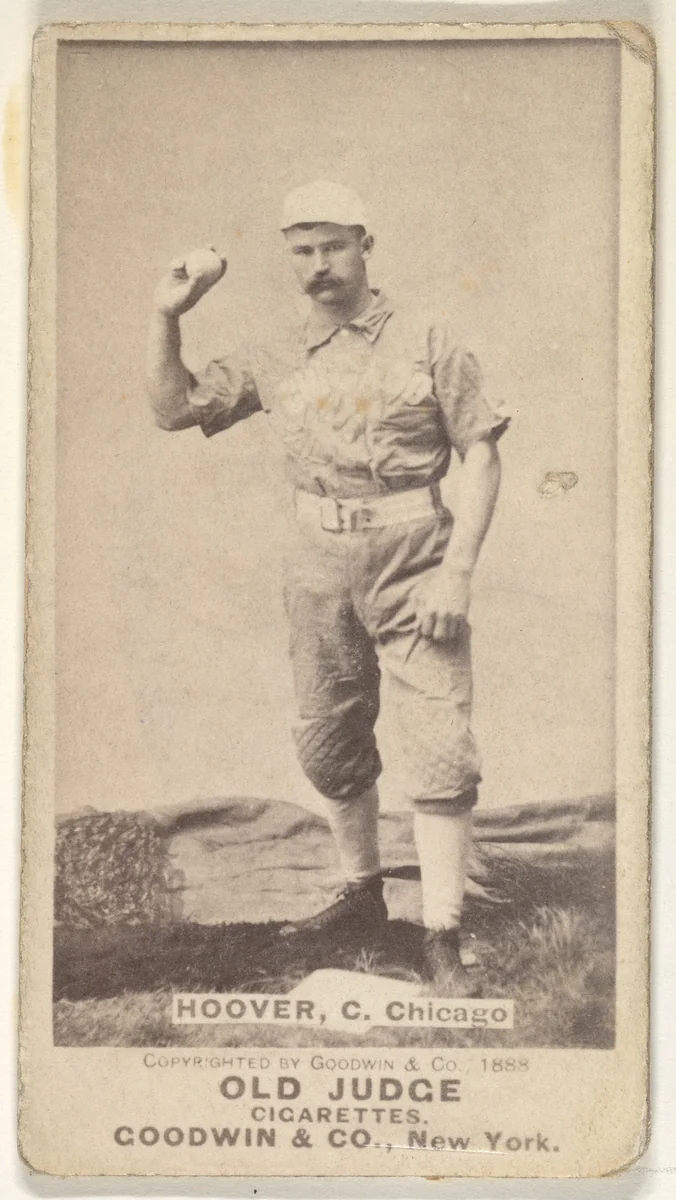C.E. Hoover, Catcher, Chicago, from the Old Judge series (N172) for Old Judge Cigarettes by Goodwin & Company, photograph, 1888