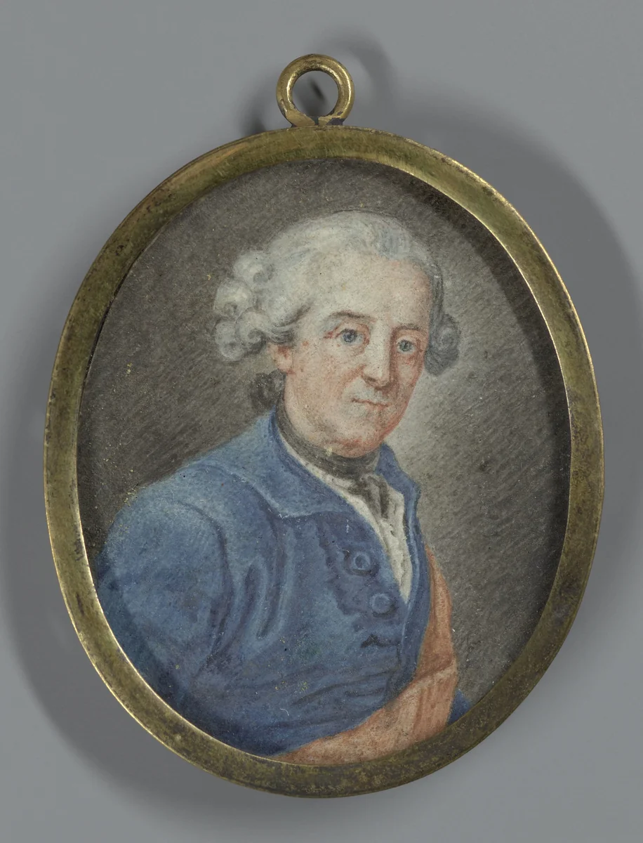 Portret van een man, vermoedelijk Frederik II (1712-86) de Grote, koning van Pruisen by anonymous, painting, 1760-1780