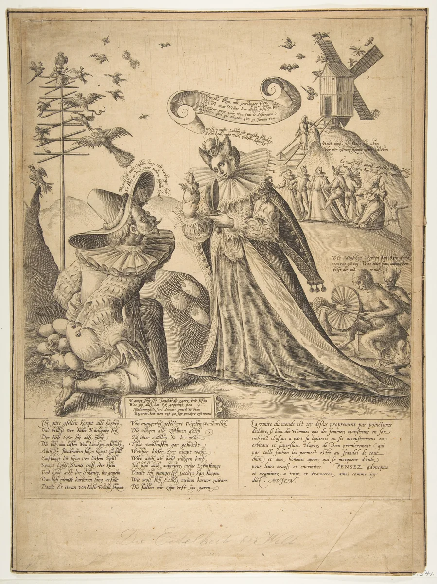 Allegory on Vanity by anonymous, print, 1600-1640