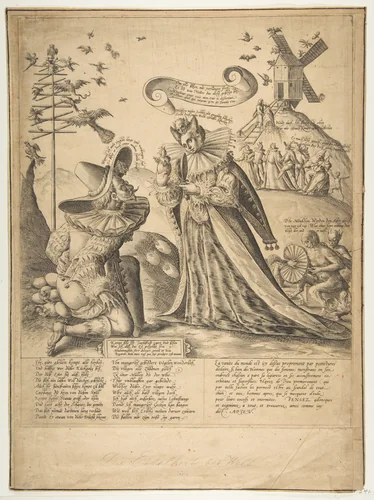 Allegory on Vanity by anonymous, print, 1600-1640