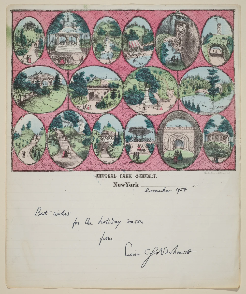 Central Park Scenery (New York) by Charles Magnus, print, 1832-1897